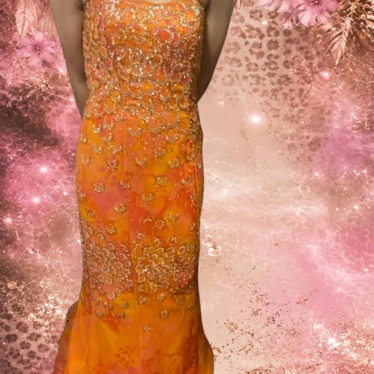 Women's orange prom dresses