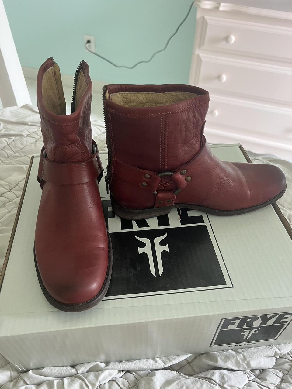 frye burgundy boots