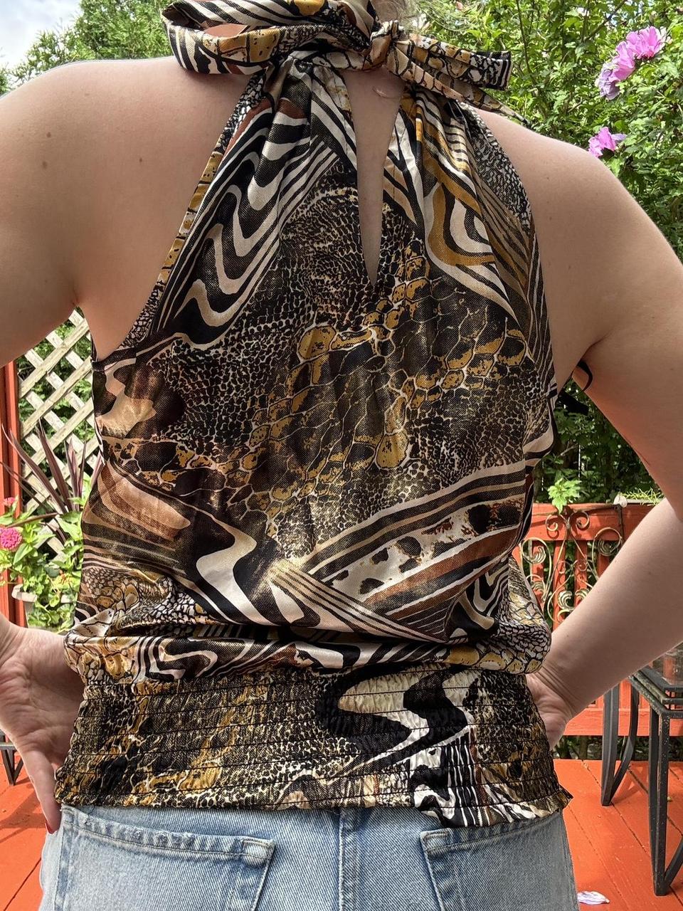 Cache Women's Tank top - Brown/Multi - M – Caché … - image 5