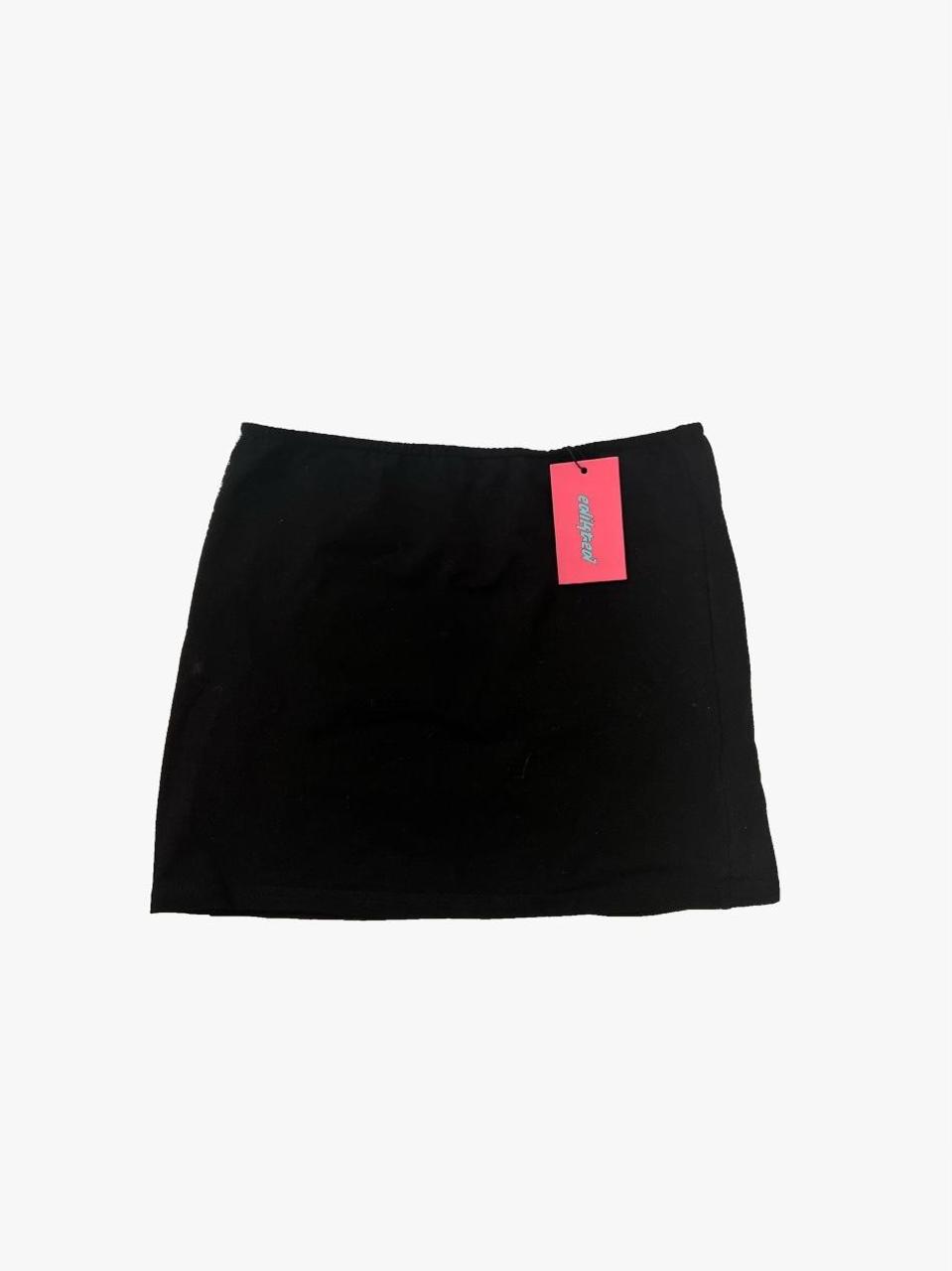 Edikted Low rise black mini skirt NWT!! Never worn - Depop
