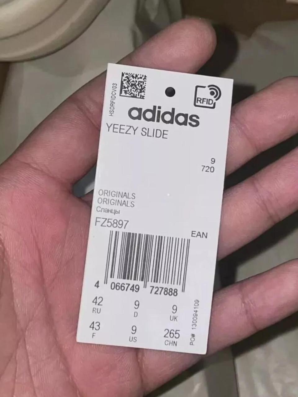 yeezy slide bone size 9