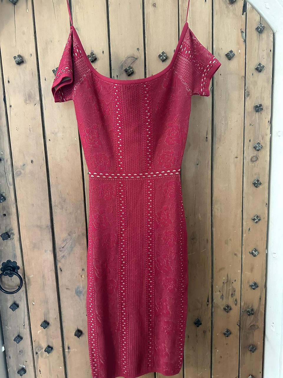 lipsy red midi dress