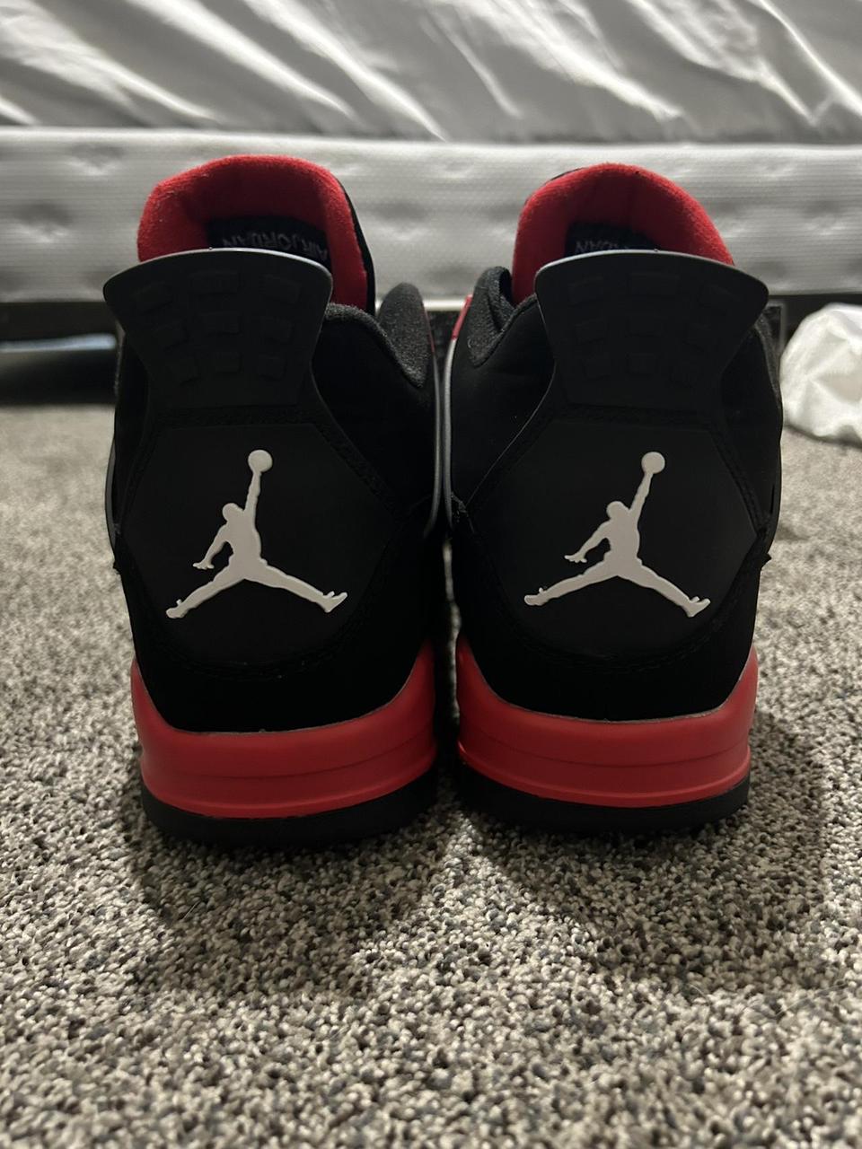 Jordan 4 red thunders size 12 Worn once Taking... - Depop