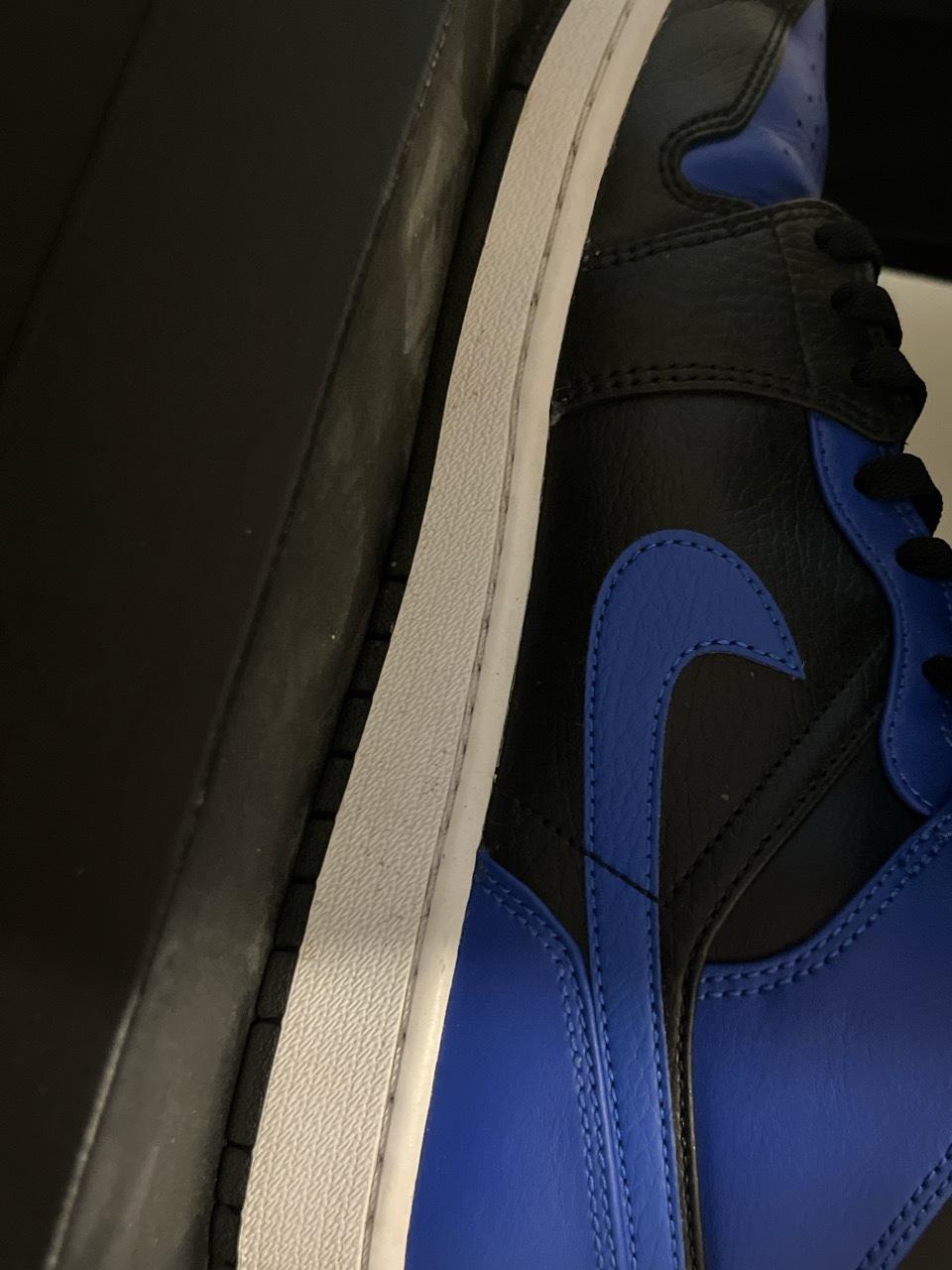 navy blue and black jordan 1