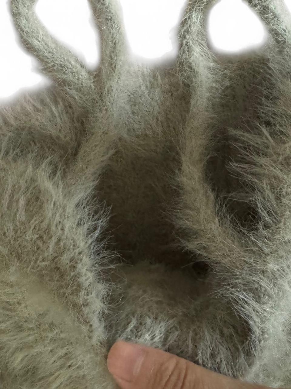 Miu Miu Women's Crop top - Grey - S – Grey fuzzy … - image 3