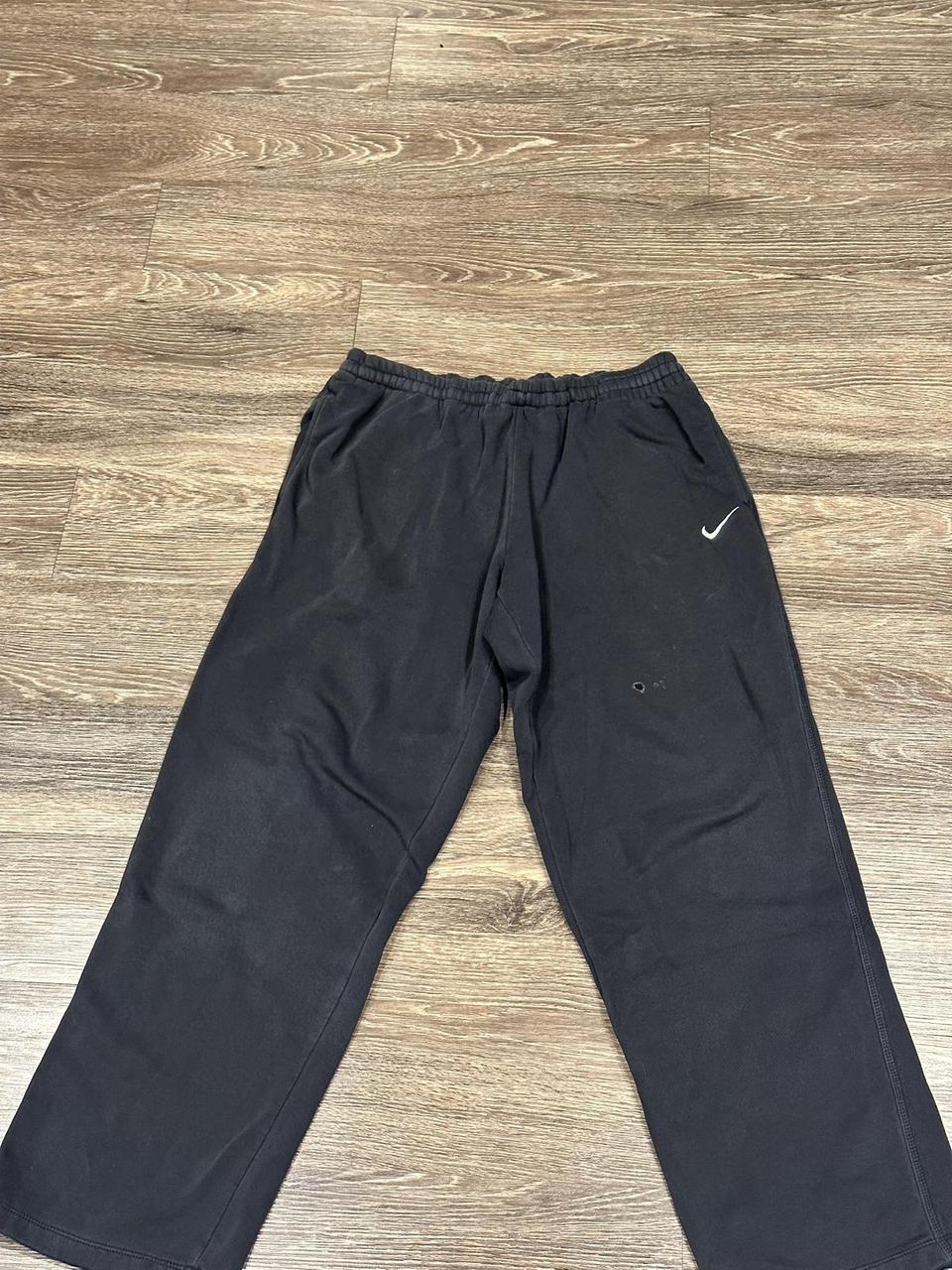 Black vintage Nike sweats baggy little burn by pocket - Depop