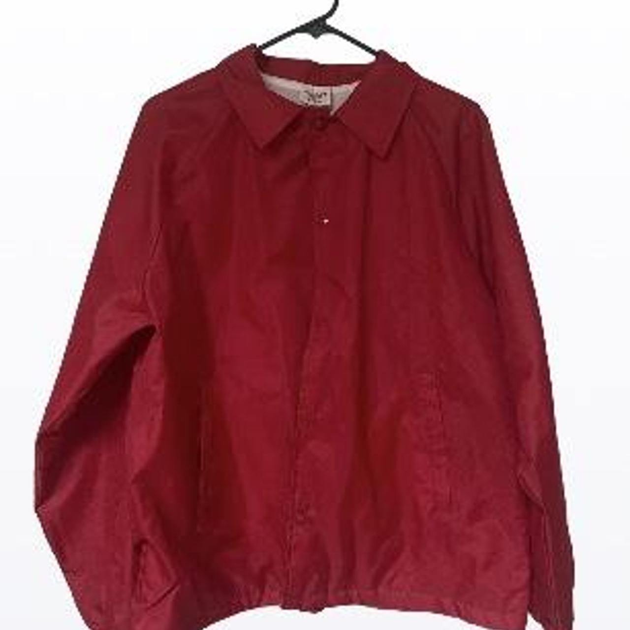 Men’s vintage Red windbreaker size large 2001... Depop