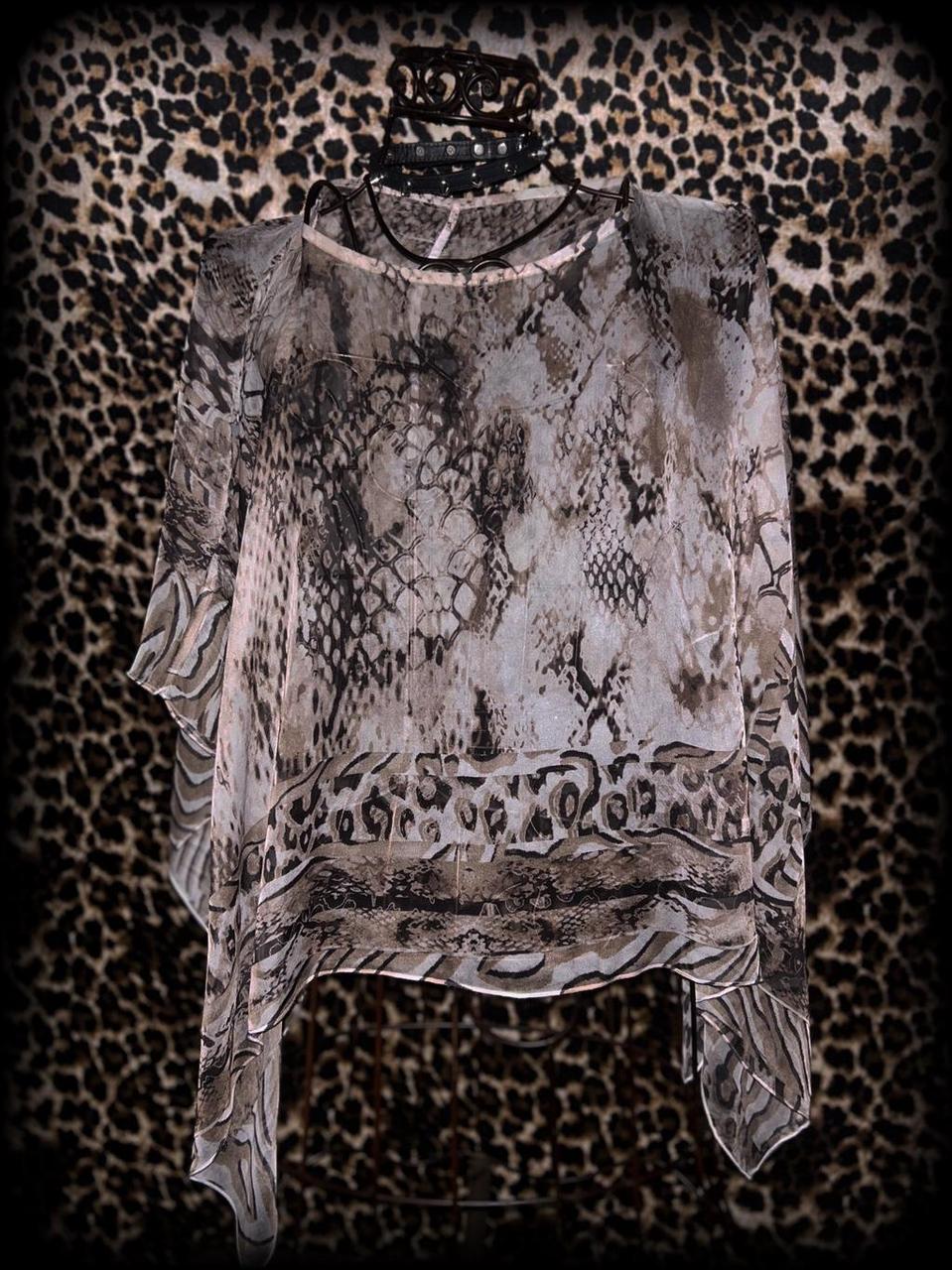 Women's Dress - Brown/Black - M – Python print si… - image 1
