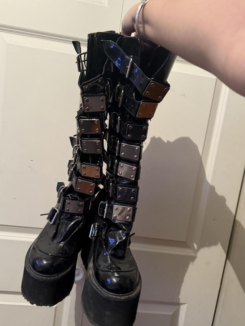 Demonia Women's Knee high Boots - Black - US 7.5 … - image 3