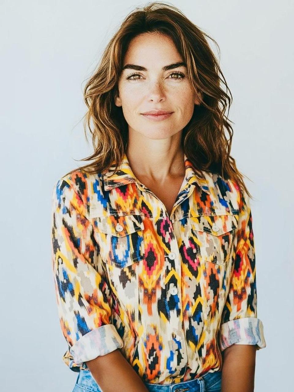 Ruby Rd. Women's Shacket Jacket - Multi/Orange - … - image 1