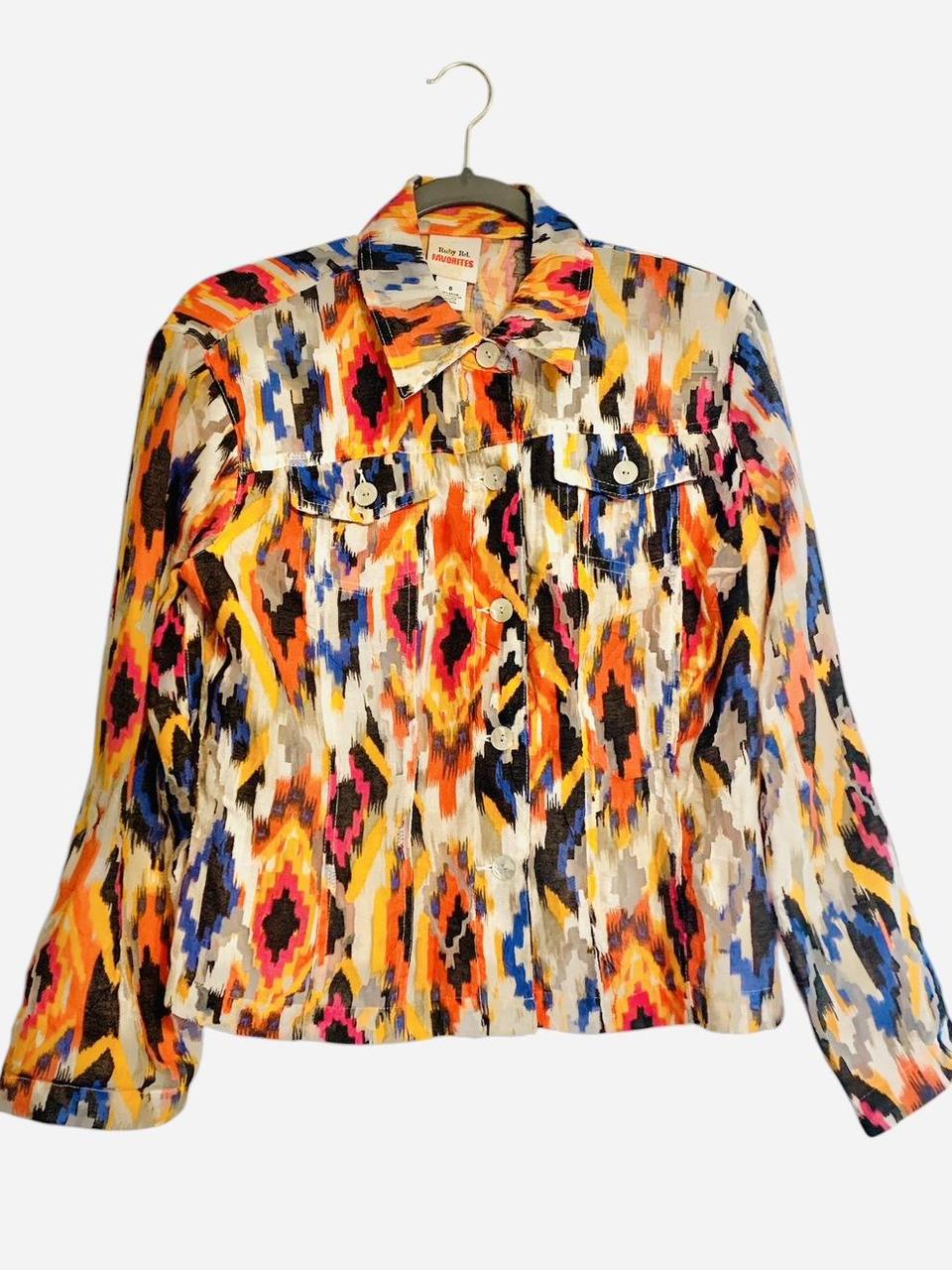 Ruby Rd. Women's Shacket Jacket - Multi/Orange - … - image 3