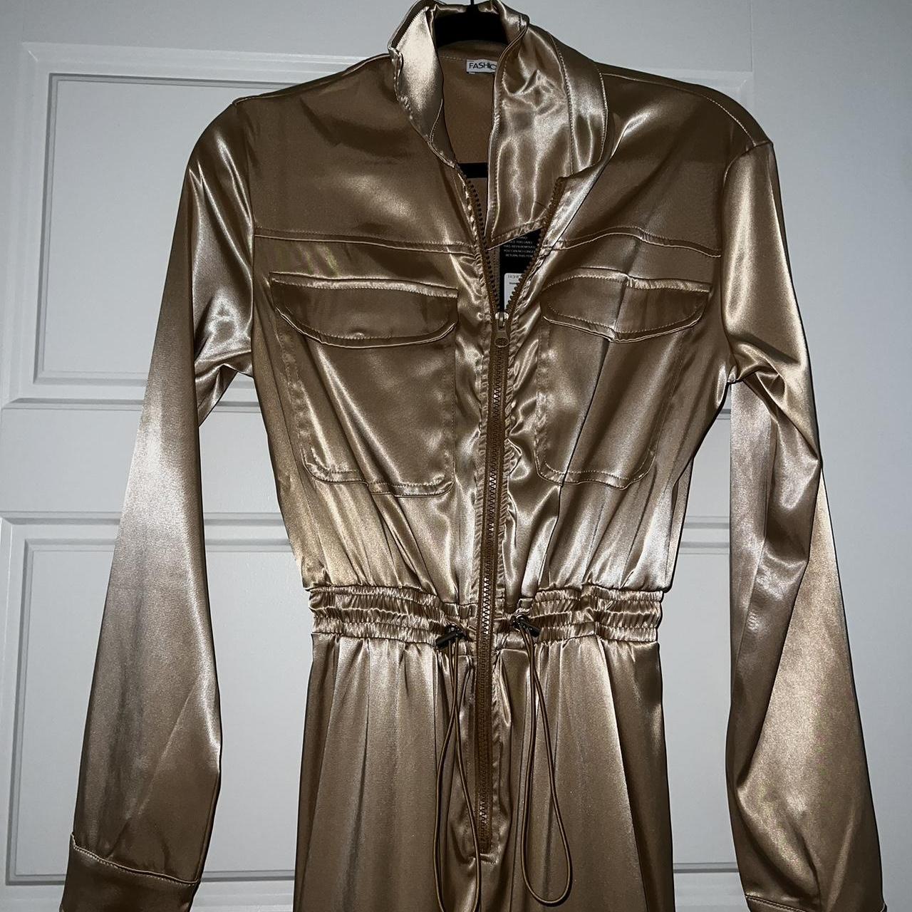 Metallic Jumpsuit Fashion Nova Gold Jumpsuit In The Groove
