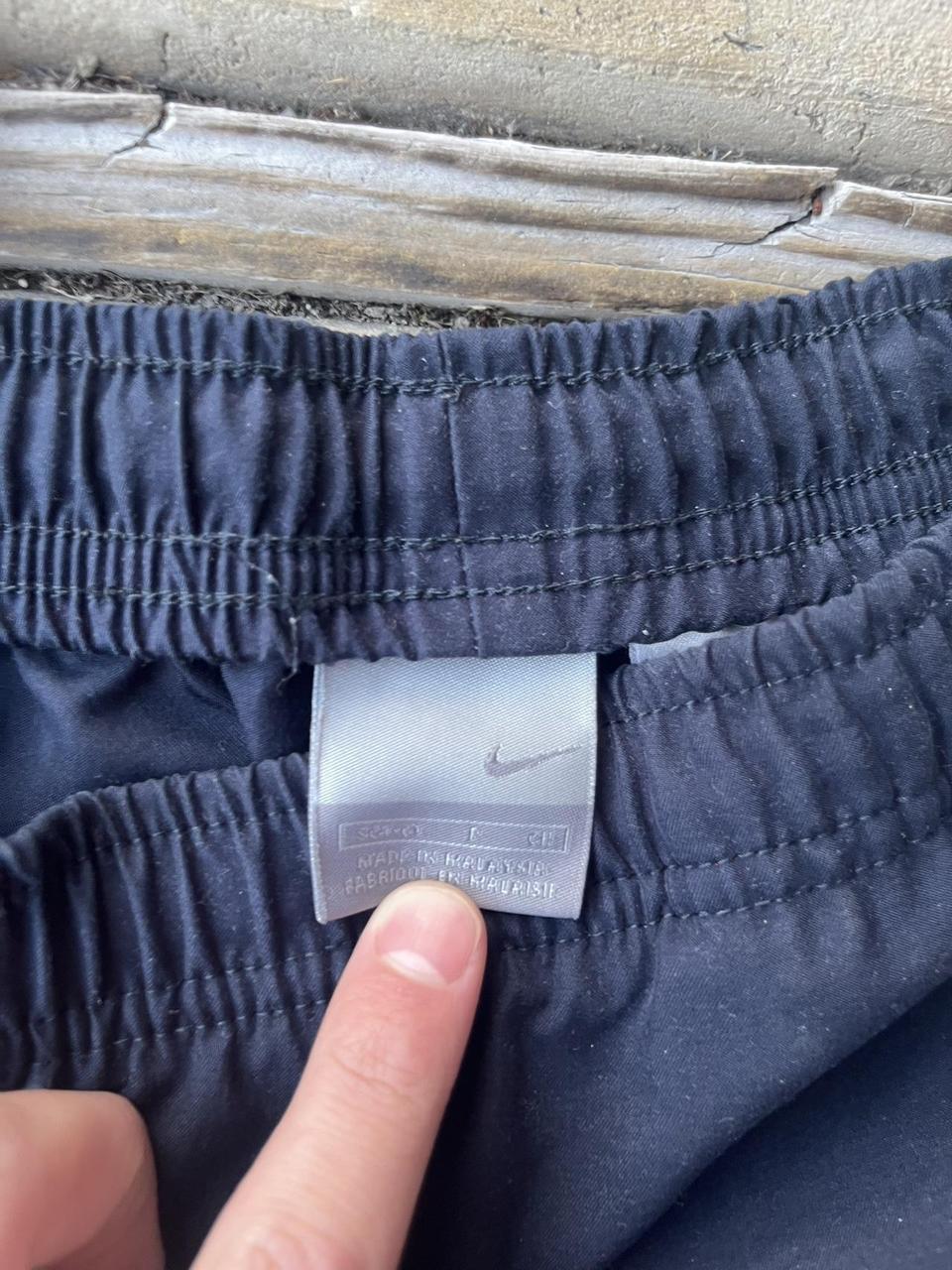 Navy Nike Track Pants Y2K silver Tag #nike#trackpants - Depop