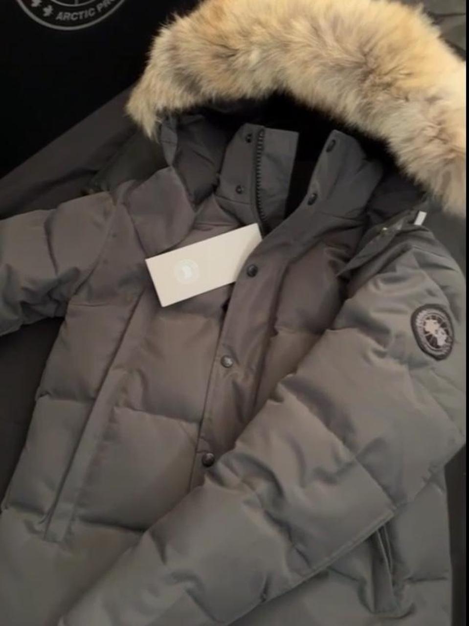 Canada Goose Grey- Black Badge- Size M&S available - Depop