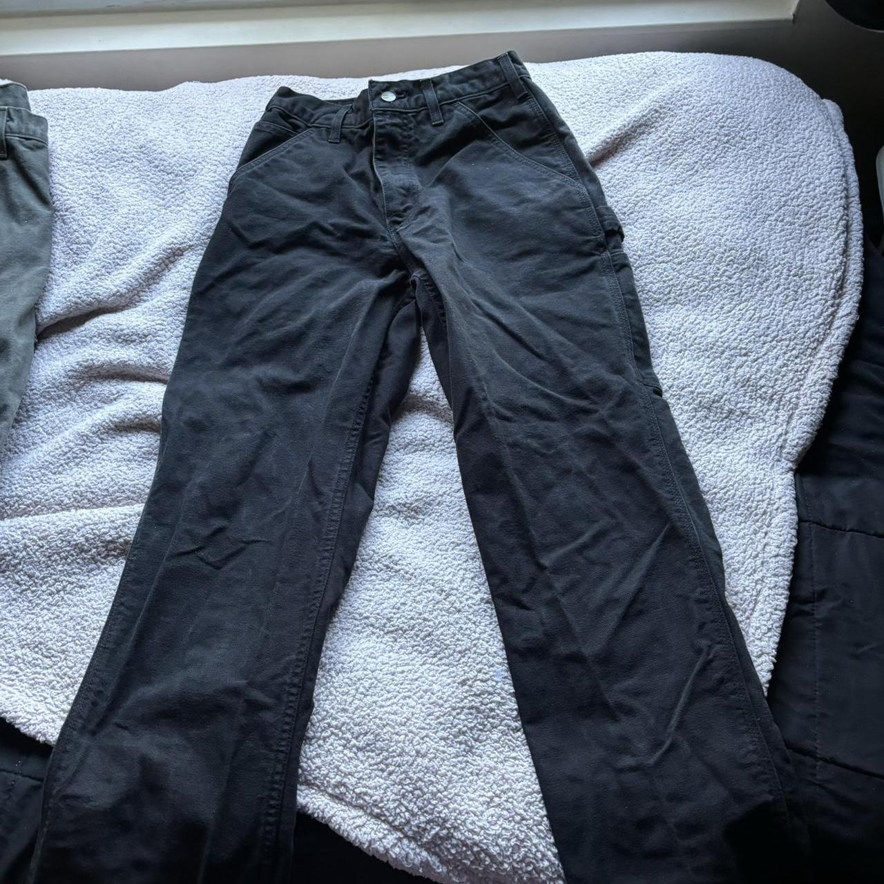 Carhartt men's black carpenter pants 28x32 - Depop