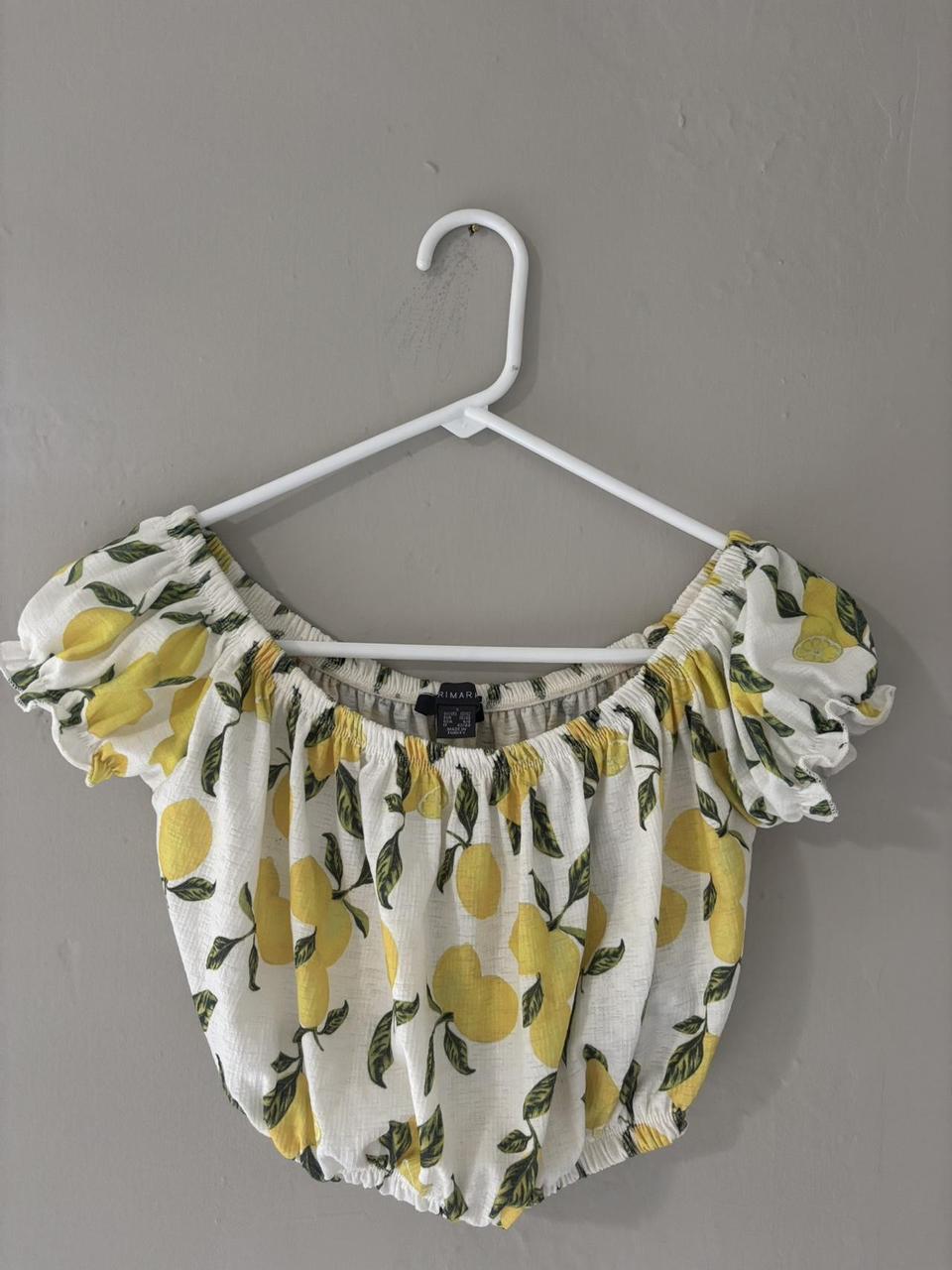 Primark Women's Top Yellow/Multi S – Primary lemon print off