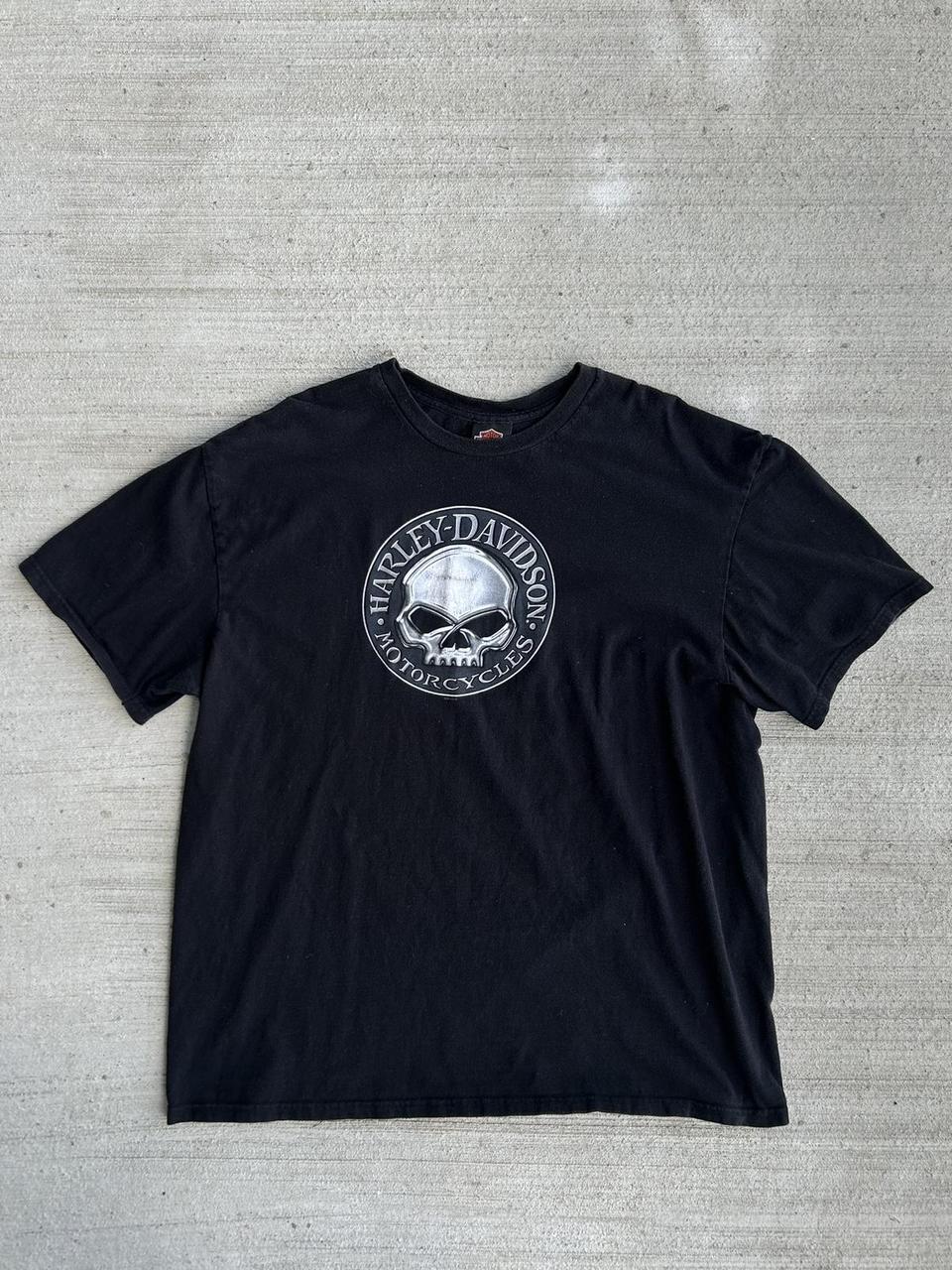 Harley Davidson Skull Tee Size: Xl - Depop