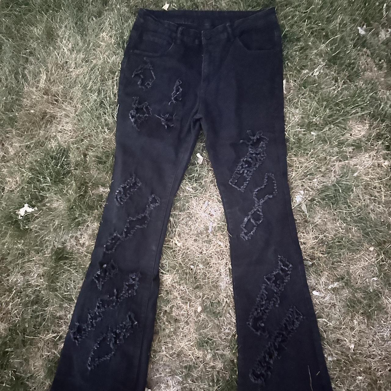 Black flared jeans Atl jeans but baggy No... - Depop