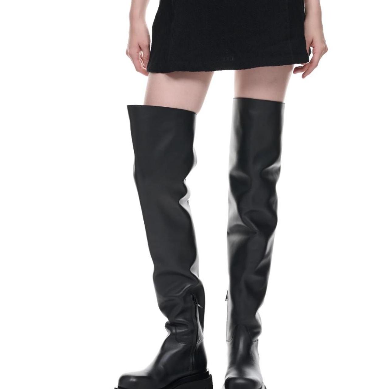 bottega veneta leather thigh high boots, over Depop