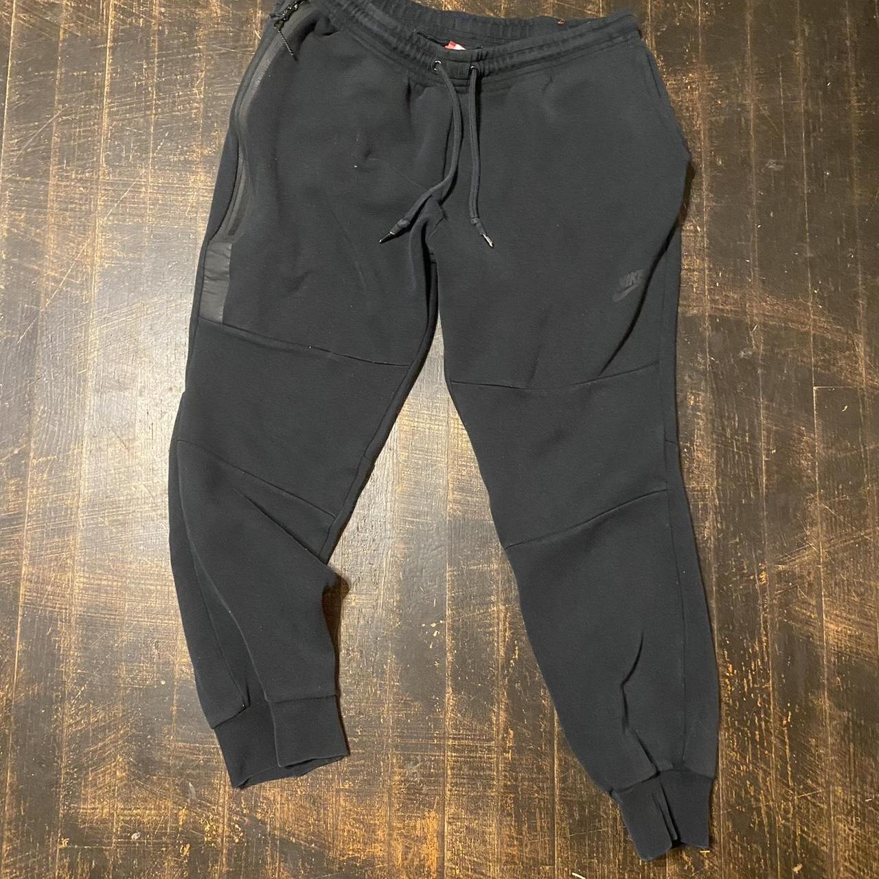 black nike tech pants size large very good condition - Depop