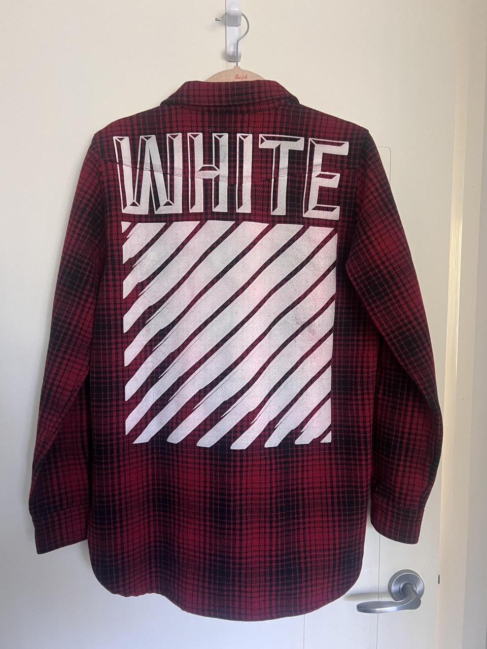 OFF WHITE FW15 FLANNEL SHIRT JACKET RED Rare. Depop