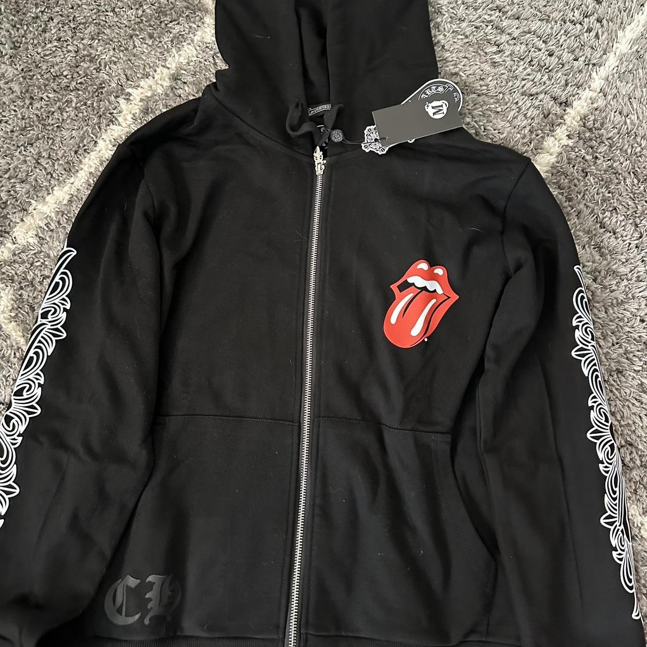 Chrome hearts x Rolling Stones hoodie Size :... - Depop