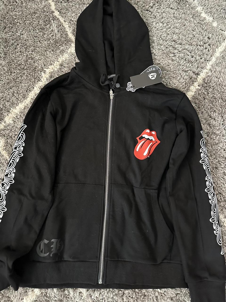 Chrome hearts x Rolling Stones hoodie Size :... - Depop