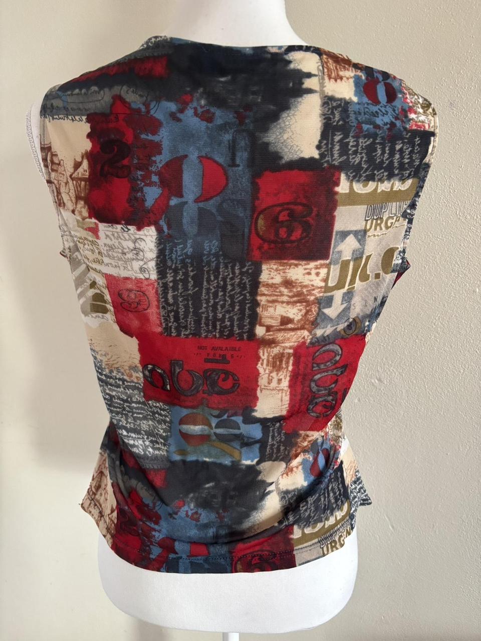 Women's Blouse - Multi/Red - L – Unique patchwork… - image 4