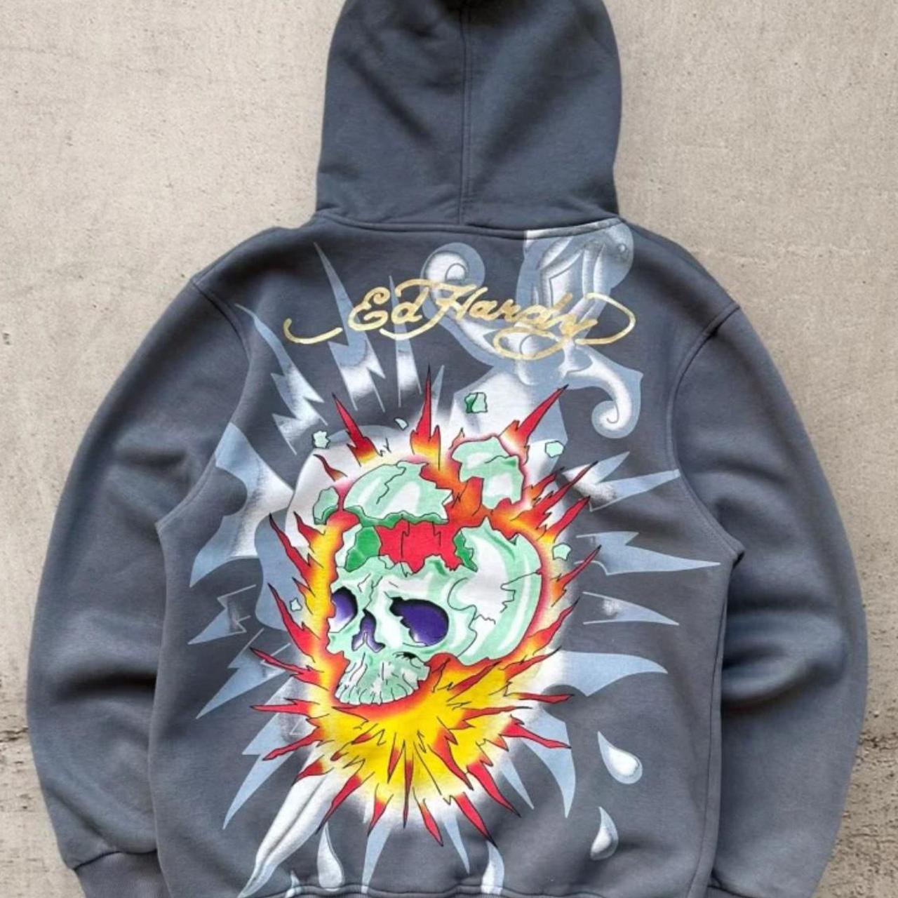 トップス Unknown Ed Hardy Zip hoodie Unknown London x Ed hardy | Zip up Hoodie | Size L | | eBay