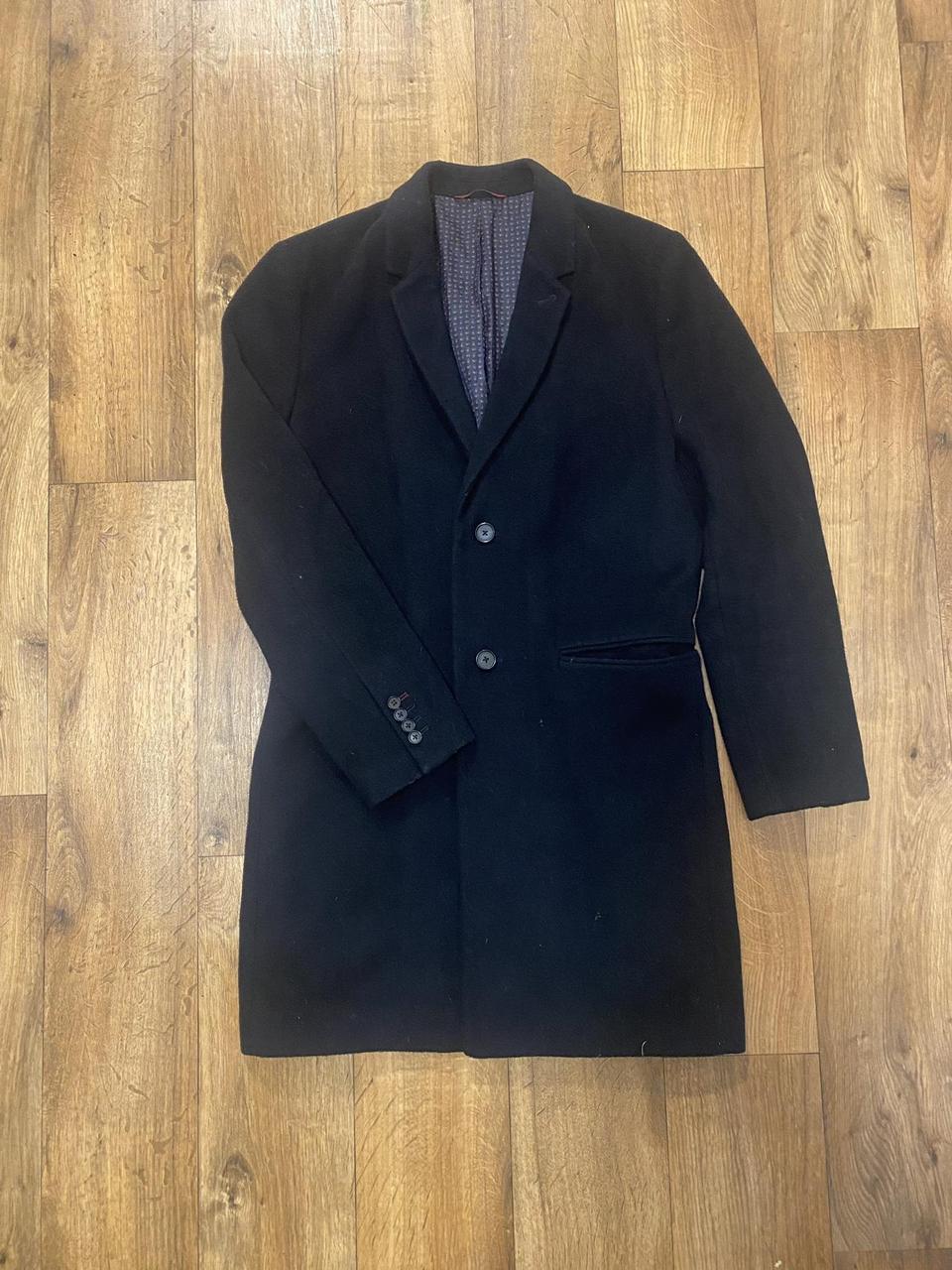 Burton Menswear long winter overcoat formal Dark