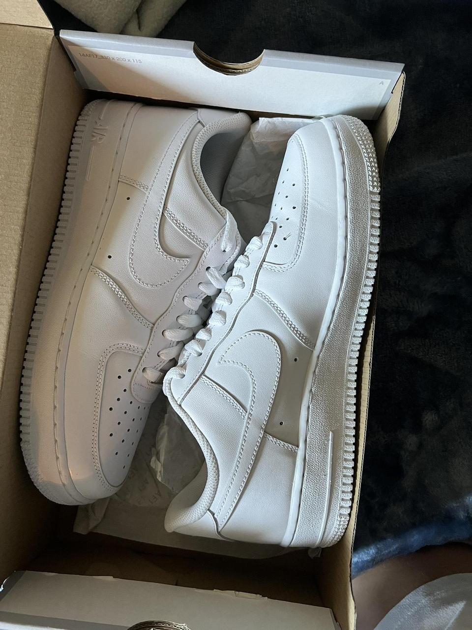 Women’s White Air Forces size 10 barely worn. - Depop