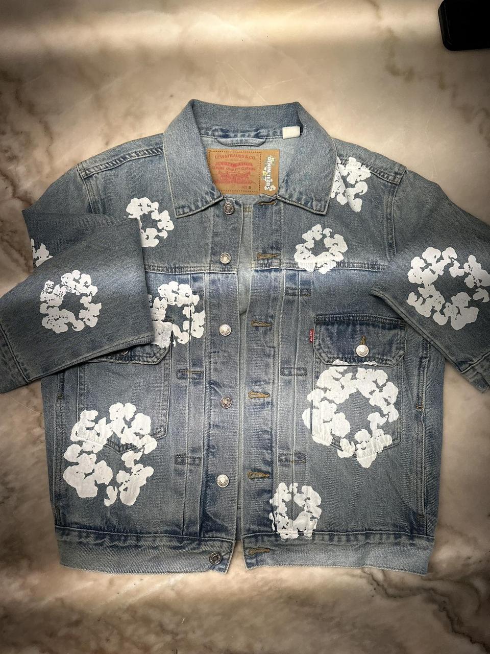 Denim Tears Type 2 All Over Cotton Wreath Jacket... - Depop