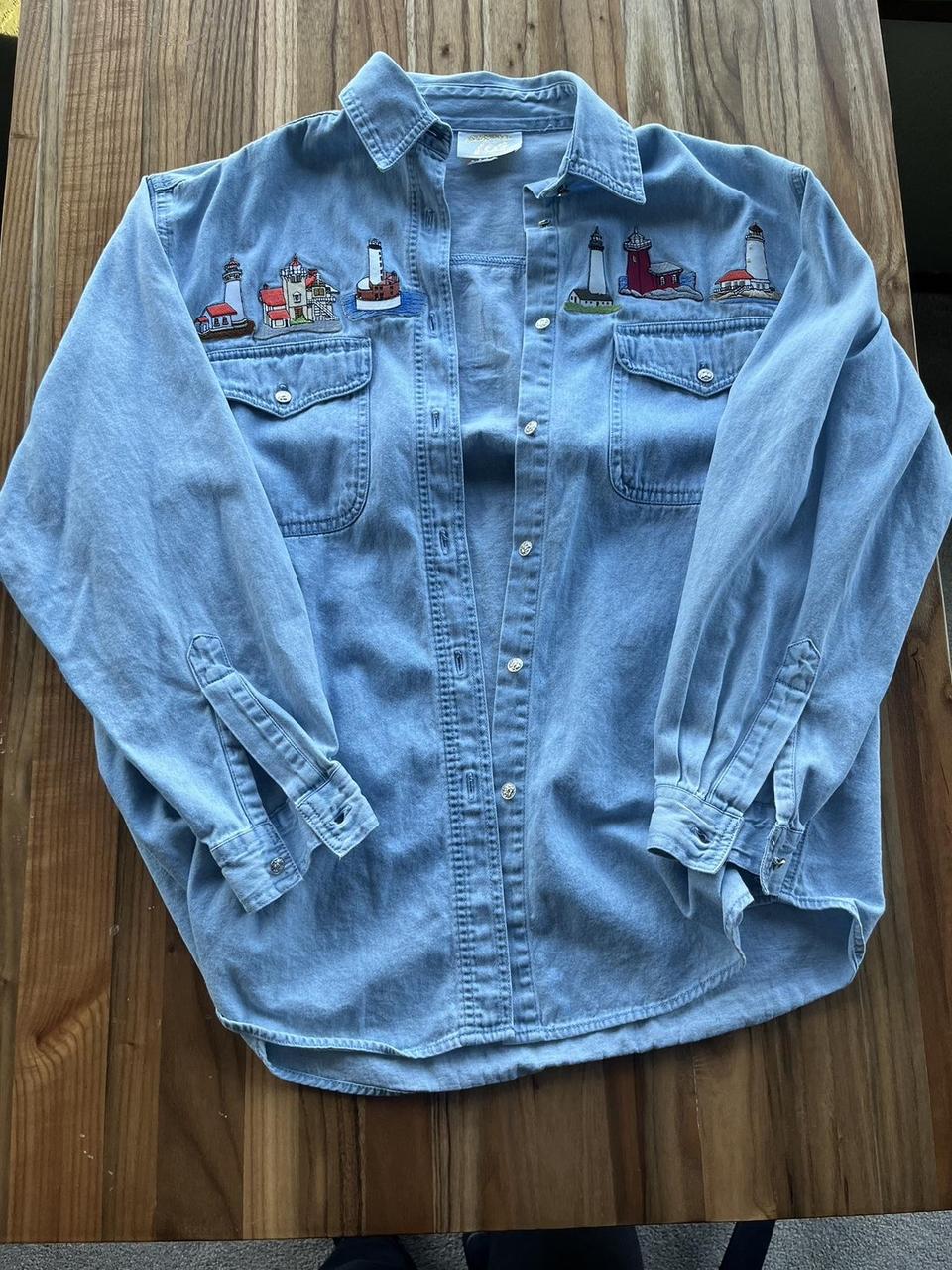 Women’s Denim Lighthouse ButtonUp (Tia) - size m -... - Depop