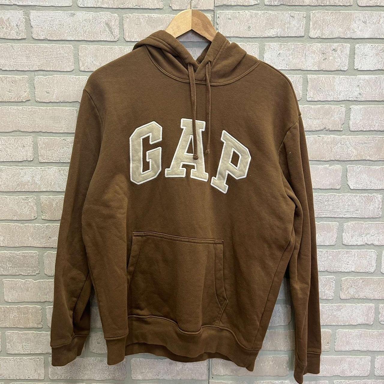 Brown gap hoodie Size M - Depop