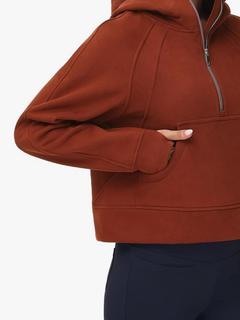  THE GYM PEOPLE Womens Half Zip Pullover Fleece Stand Collar  Crop Sweatshirt