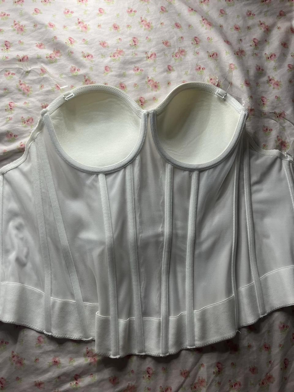 white corset lingerie top, coquette 🤍 ‘the angel... - Depop