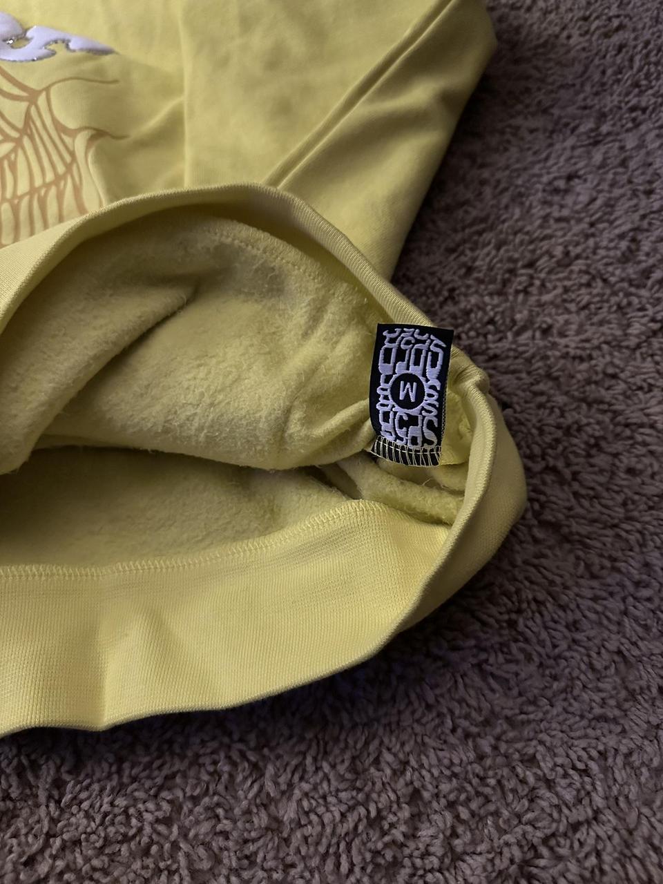 Authentic Sp5der Hoodie Yellow Medium - Depop