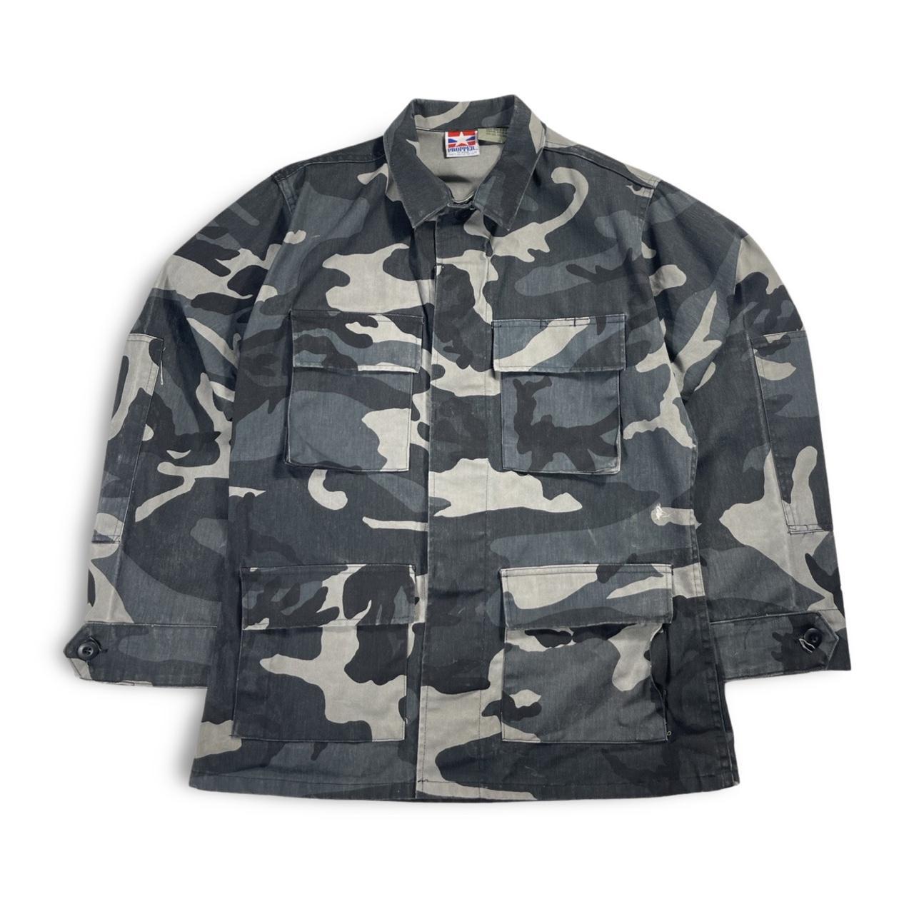 Vintage urban camouflage military jacket Dope... - Depop