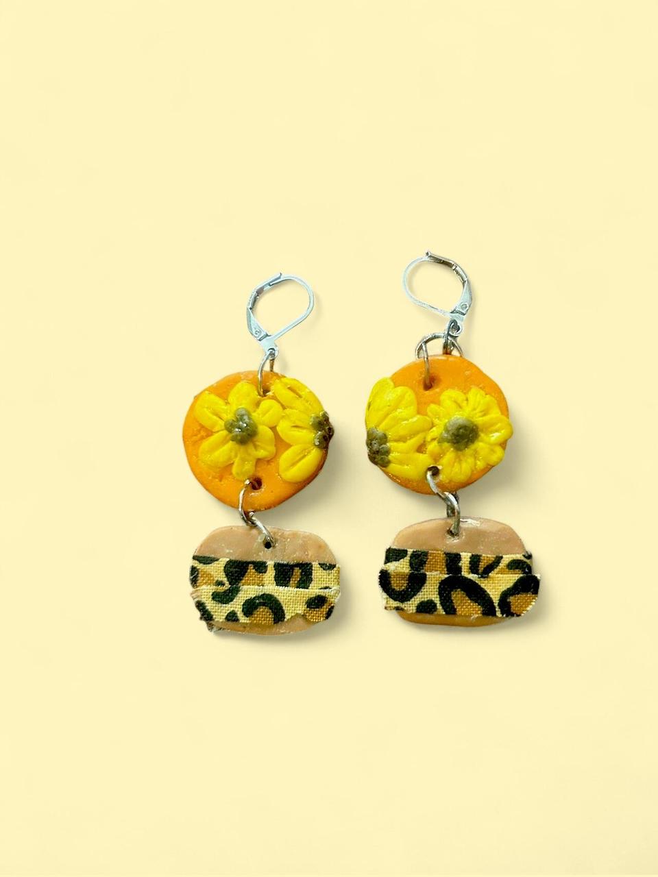 Women's Earrings - Orange/Multi – Unique, handcra… - image 1