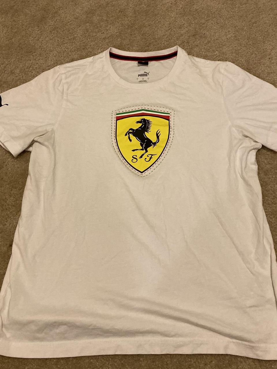 Ferrari Men's White T-shirt