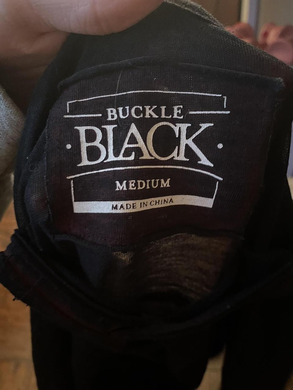 Buckle Black Men's Black Shirt (2)