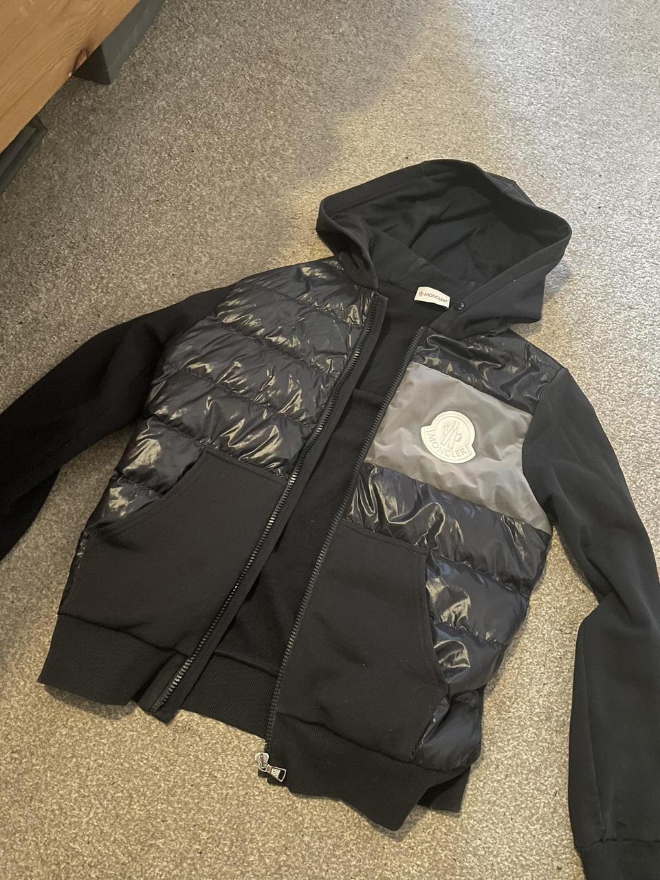 Moncler jacket slightly worn- size 14 - Depop