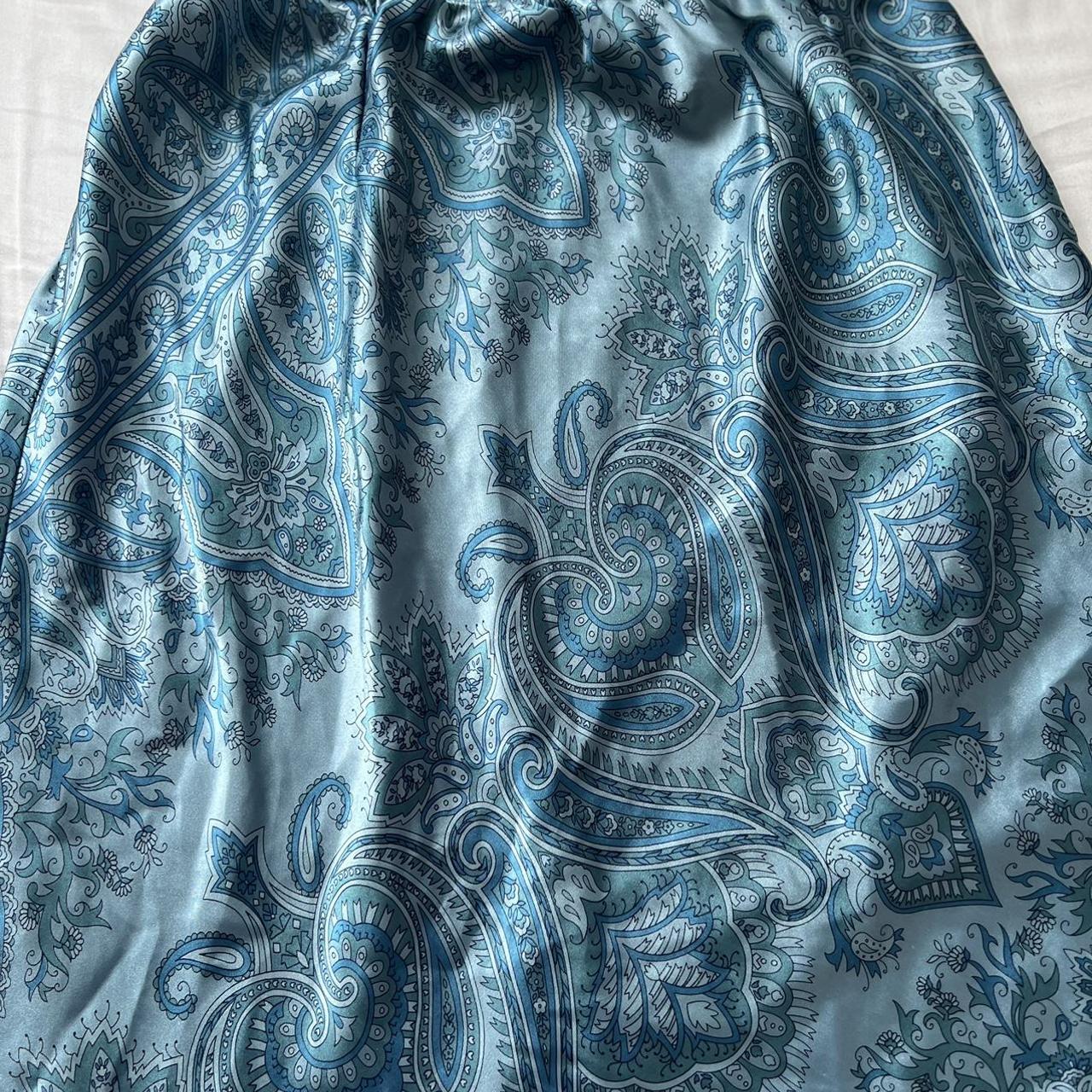 Long skirt paisley pattern Beautiful blue color Depop