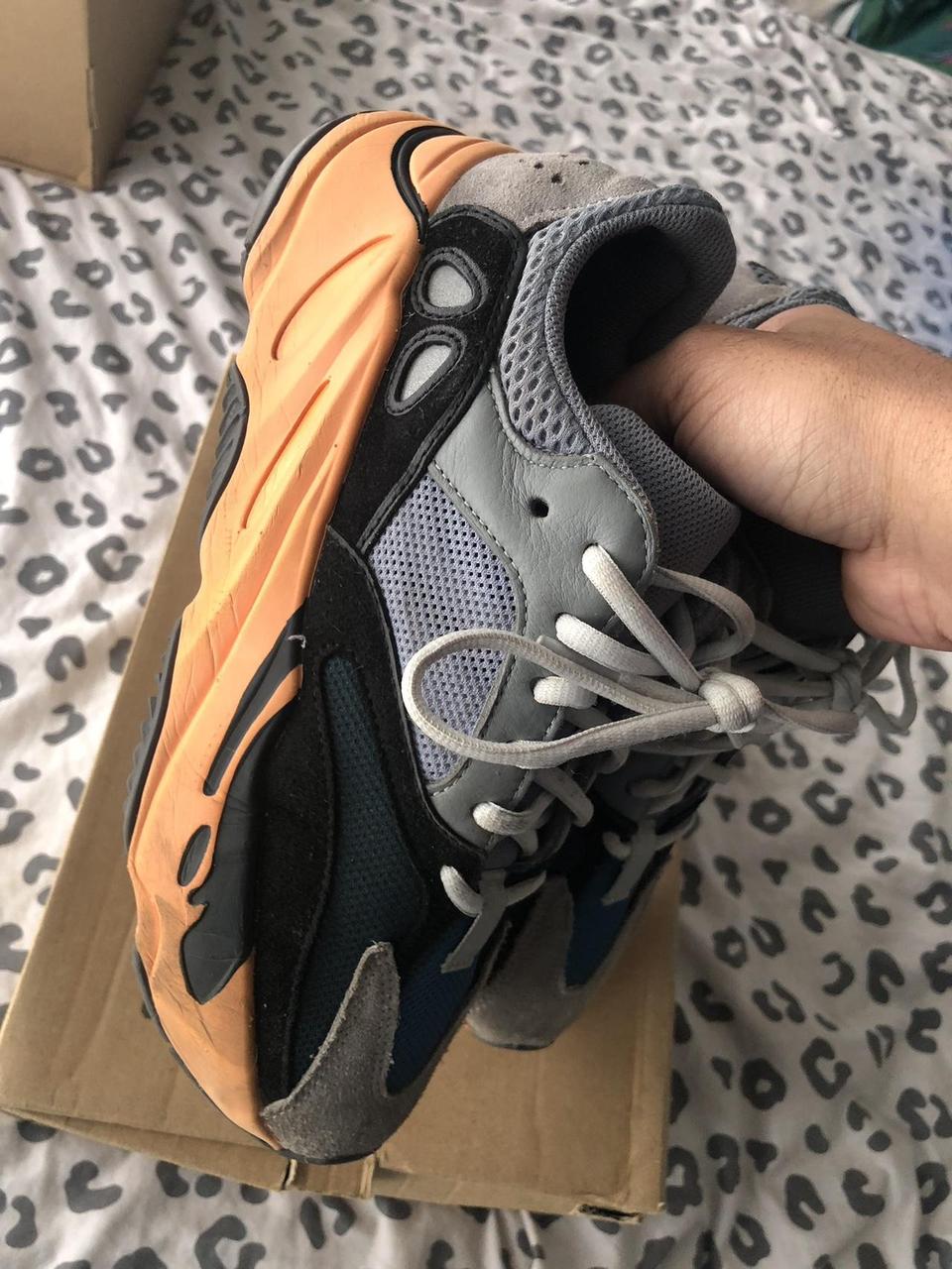 washed orange yeezy 700