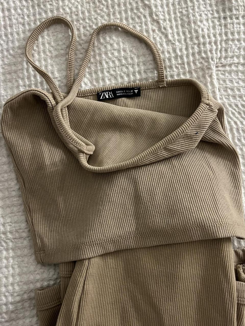 Tan Zara two piece Lounge set worn once all sales... - Depop