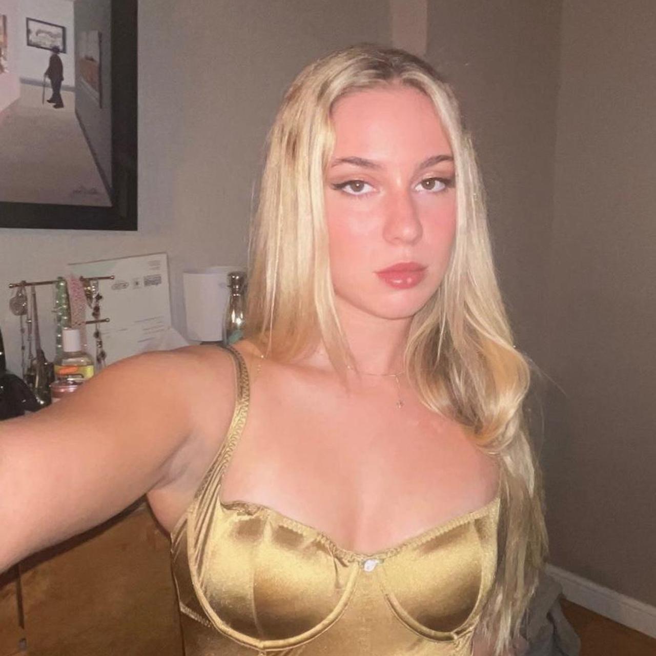 Gold Skims Corset Body Suit Size XS Worn Once Depop gold-skims-corset-body-suit-size-xs-worn-once-depop