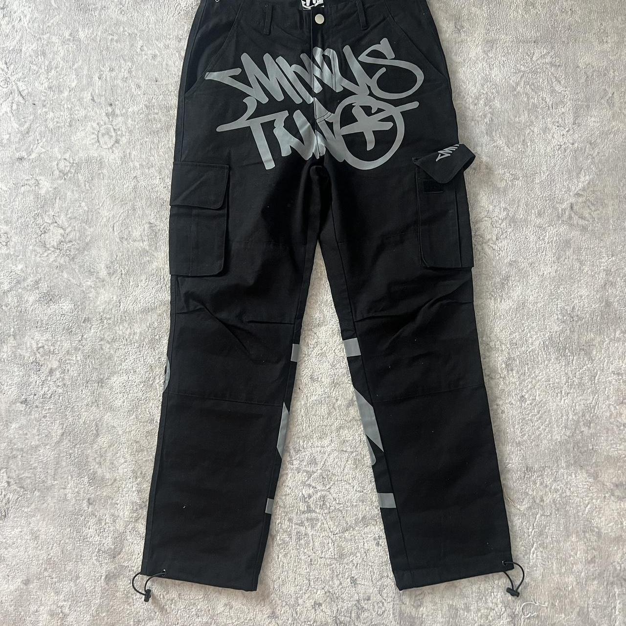 Black / Red Corteiz Cargo Pants (unisex) Size 32 x | Depop
