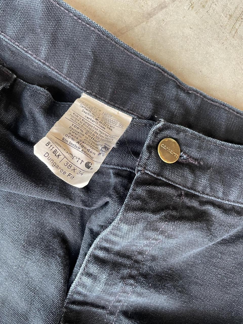 Vintage Y2K Black Baggy Distressed Carhartt... - Depop