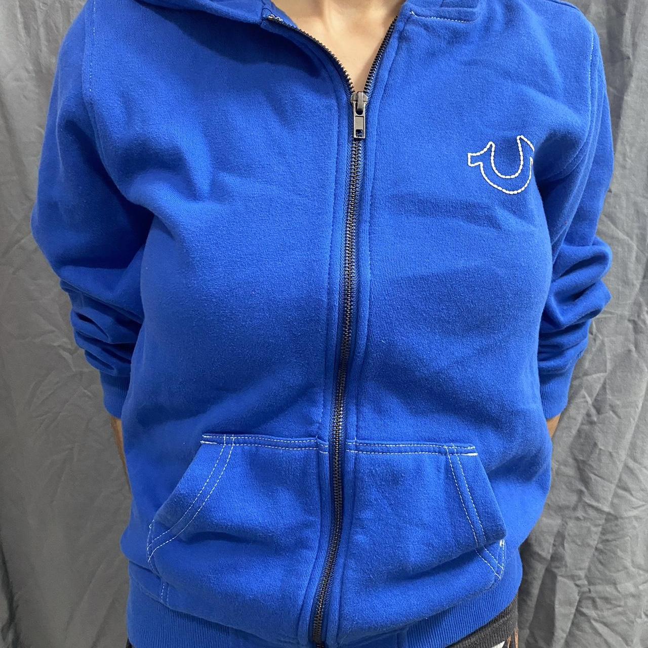 Royal blue clearance true religion hoodie