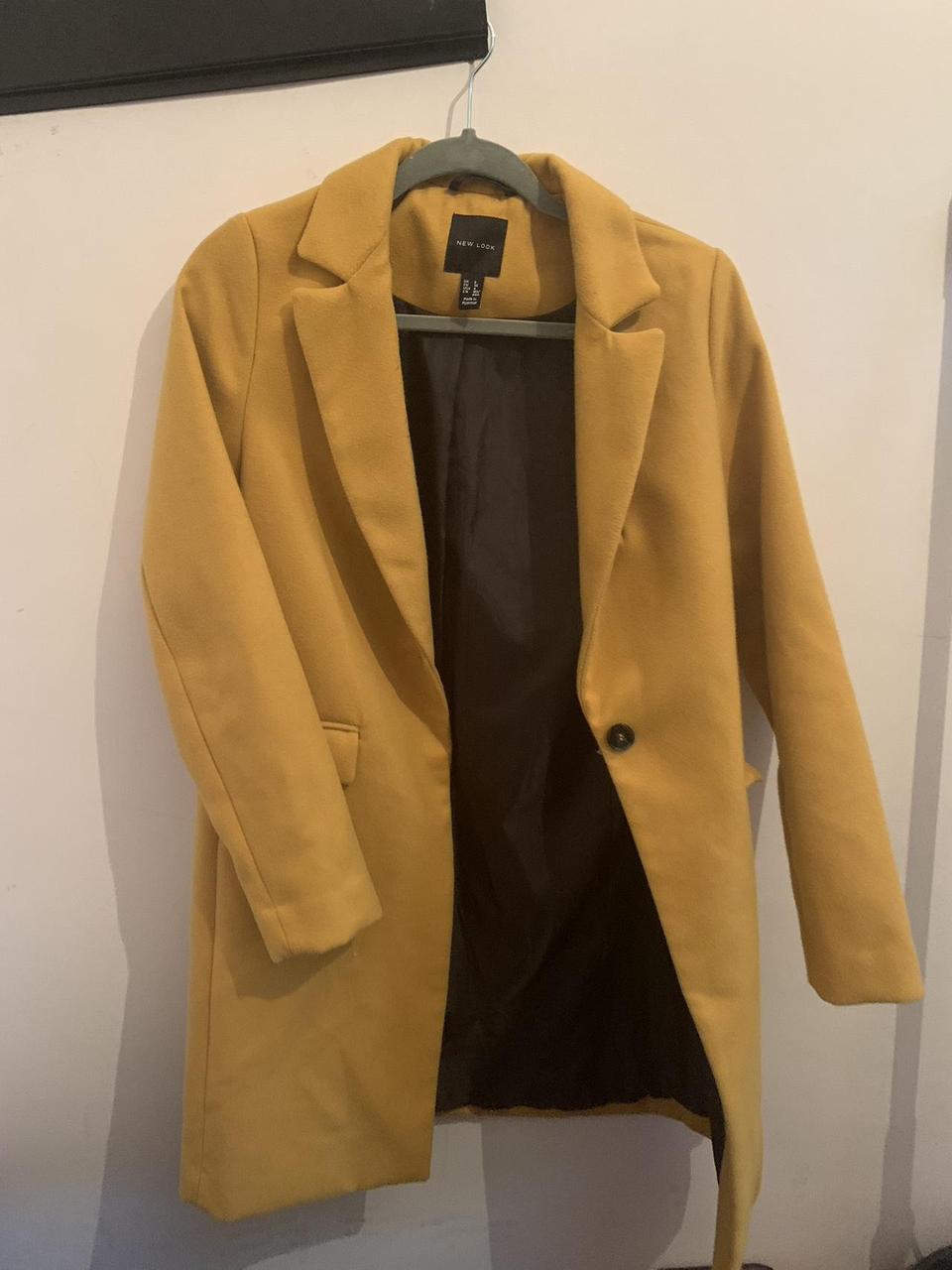 New look mustard yellow coat like new Depop